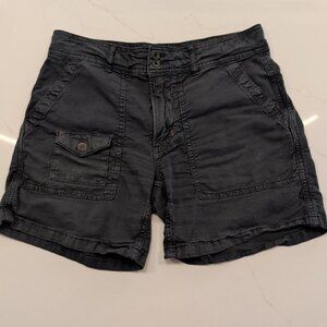 BY ANTHROPOLOGIE Sz 27 Linen Blend The Wanderer Mid Rise Utility Women's Shorts